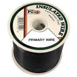 Pico 81223S  22 AWG Black Primary Wire Copper Stranded Conductor with PVC Jacket  100' per Spool