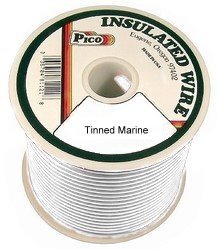 Pico 83167S  16 AWG White Tinned Marine Wire 100' per Package