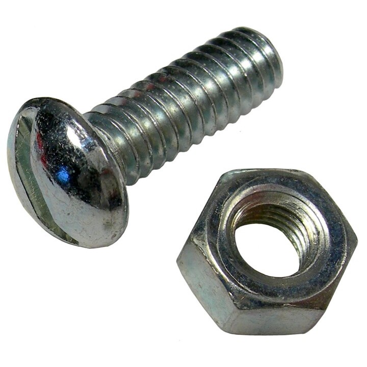 Pico 9721M 1/4" x 1-1/2" Slotted Round Head Stove Bolts w/Hex Nut 2 Sets per Package Pico 9721M 1/4" x 1-1/2" Slotted Round Head Stove Bolts w/Hex Nut 2 Sets per Package