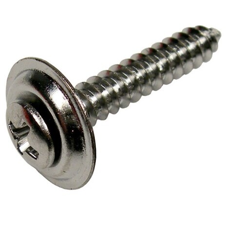 Pico 6310C  #8 x 1" Chrome Trim Screw with Countersunk Washer 15 per Package