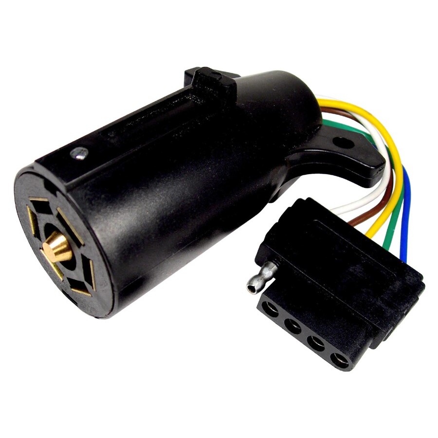 Pico 6599PT  7-Way RV Blade Male Trailer Connector Plugto to 5-Way Flat Female Trailer Connector Adapter