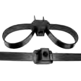 Pico 7083PT  12.9" 150 lbs Black Dual Tie with 1/4" Mount Hole Nylon Tie Wrap 5 per Package