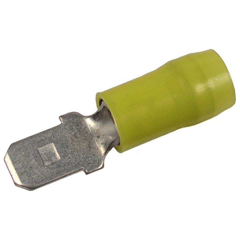 Pico 3156C  12-10 AWG(Yellow)  Electrical Wiring Nylon Insulated 0.250" Male Tab Quick Connect 20 Per Package