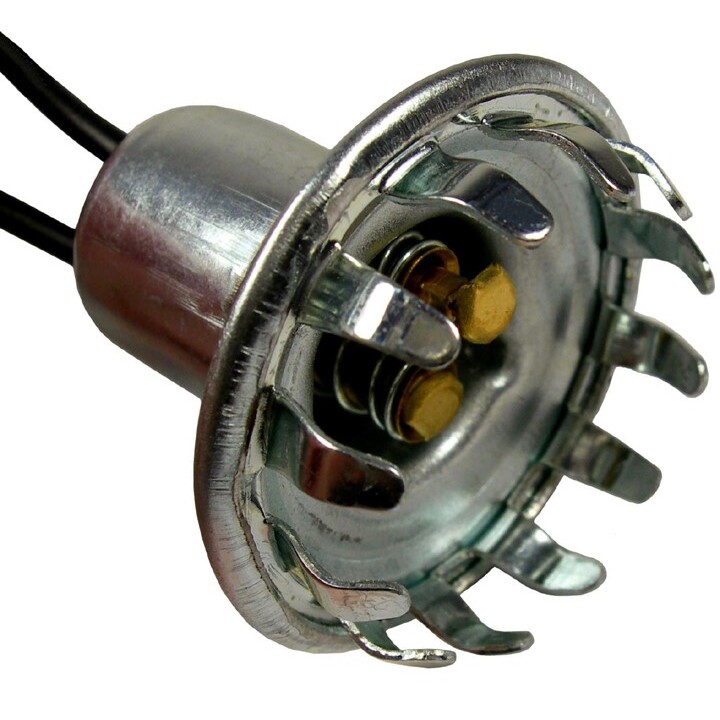 Pico 5406A  Stop-Tail-Turn-Park Light Socket Double Contact 1-1/8 Mount Hole 2-18ga Lead Bulb 1034, 1154, 1157 Compatible with GM and Ford Vehicles - 25 per Package