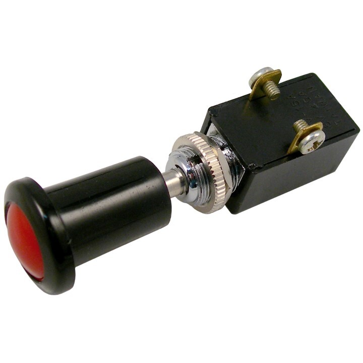 Pico 5520PT  Red Illuminated 6 or 12 Volt Push-Pull Switch SPST 1 per Package