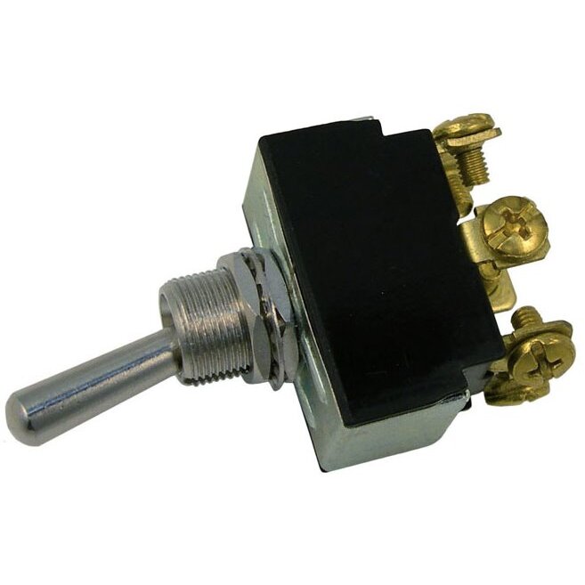 Pico 5558PT   12 Volt 25 Amp Moment On-Off-Moment On Toggle Switch 3/4" Handle DPDT 1 per Package