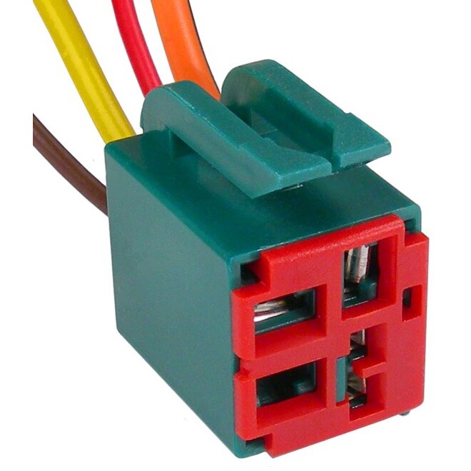 Pico 5725PT  Fuel Pump Relay Connector Four Lead Wiring Pigtail 1-18ga 2-16ga 1-14ga Leads Compatible with Ford Vehicles 1982-1993