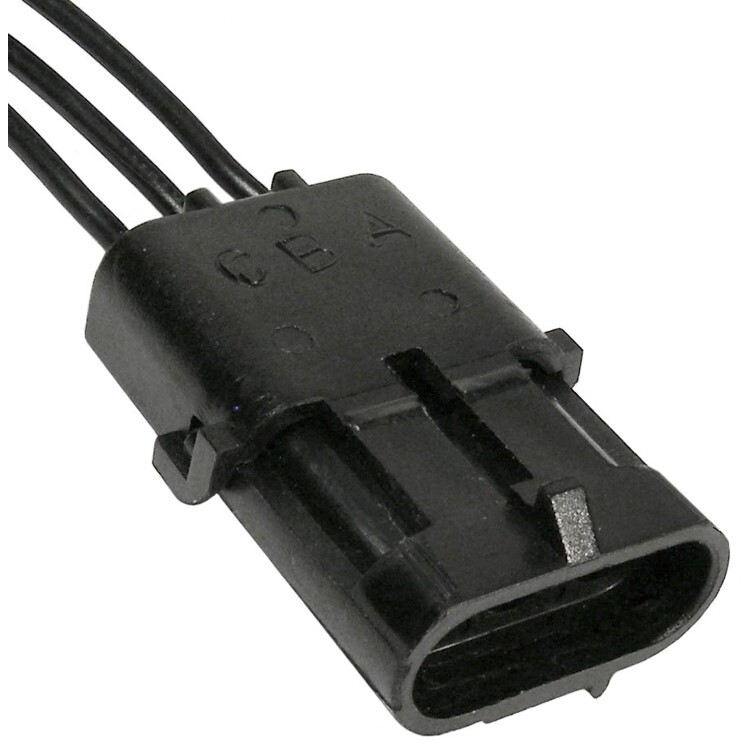 Pico 5797A Replacement Three Cavity Shroud Pigtail Assembly with Male Terminals Compatible with Weatherpack Connector - 25 per Package Pico 5797A Replacement Three Cavity Shroud Pigtail Assembly with Male Terminals Compatible with Weatherpack Connector - 25 per Package