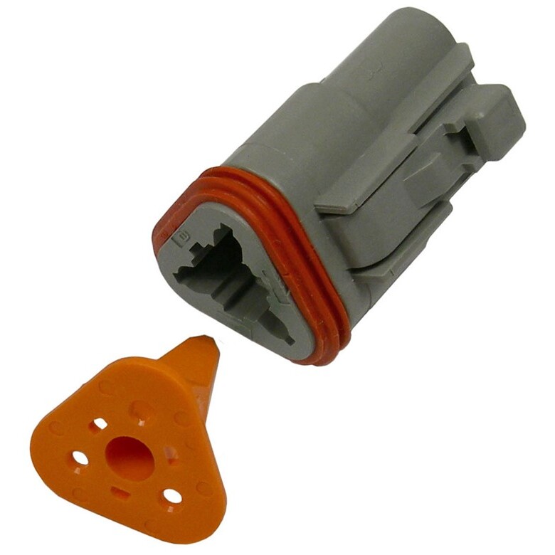 Pico 5993PT  Replacement 3-Way Male Housing and Wedge Set Compatible with Deutsch / Wedgelock Connector - 1 Set per Package