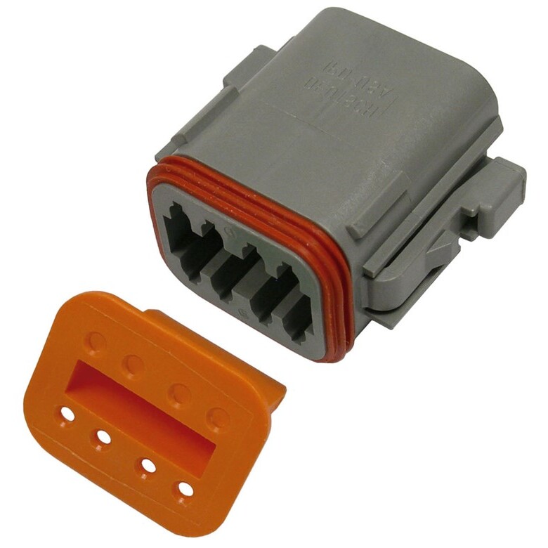 Pico 5999A Replacement 8-Way Male Housing and Wedge Set Compatible with Deutsch / Wedgelock Connector - 100 Sets per Package Pico 5999A Replacement 8-Way Male Housing and Wedge Set Compatible with Deutsch / Wedgelock Connector - 100 Sets per Package