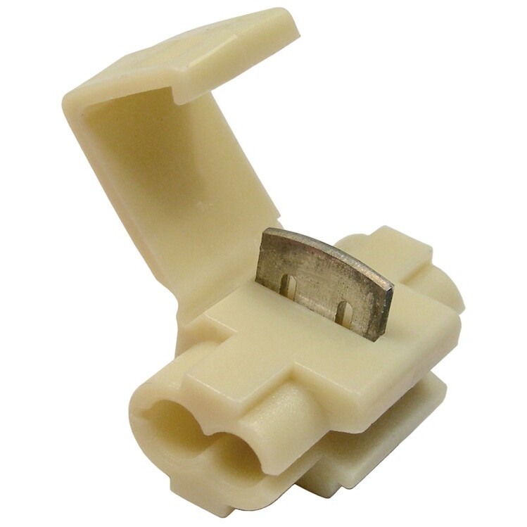 Pico 1564A  18-14 AWG (White) Electrical Wiring Hot Line Double Pass Through Quick Splice / Tap-In 250 Per Package