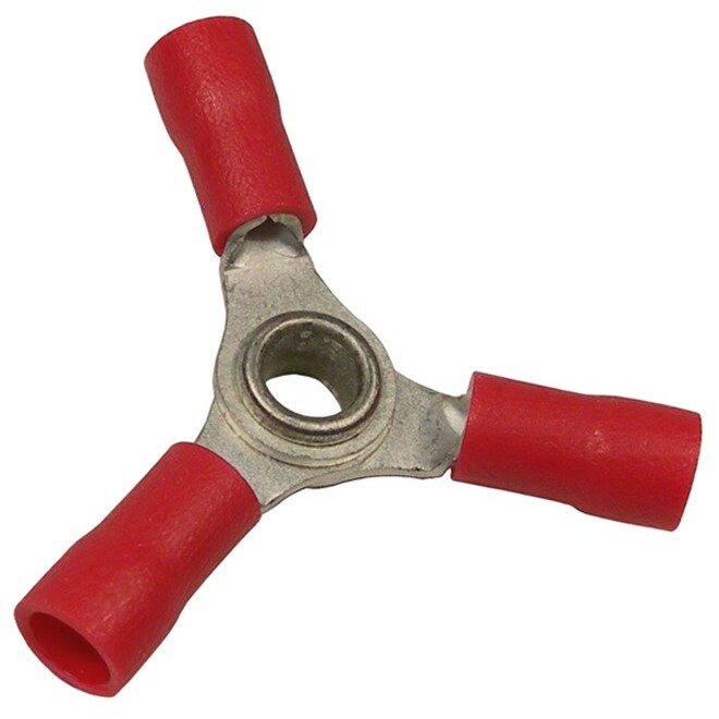 Pico 1720D  22-16 AWG(Red)  Flared Vinyl Insulated Electrical Wiring 3-Way Electrical Wiring Connectors 3 Per Package