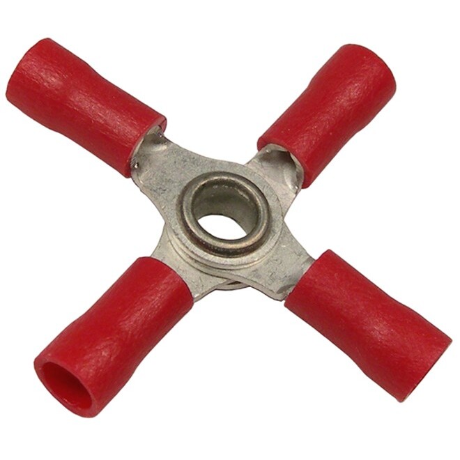 Pico 1721D  22-16 AWG(Red)  Flared Vinyl Insulated Electrical Wiring 4-Way Electrical Wiring Connectors 2 Per Package