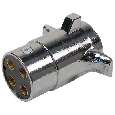 Pico 1876A  Chrome 4-Pole 20 Amp Male Plug Trailer Electrical Connector 50 Per Package
