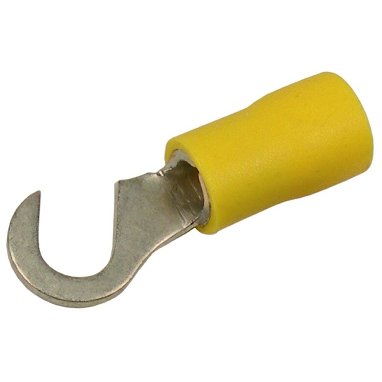 Pico 1943D  12-10 AWG(Yellow)  Flared Vinyl Insulated Electrical Wiring #6 Hook Terminals 9 Per Package