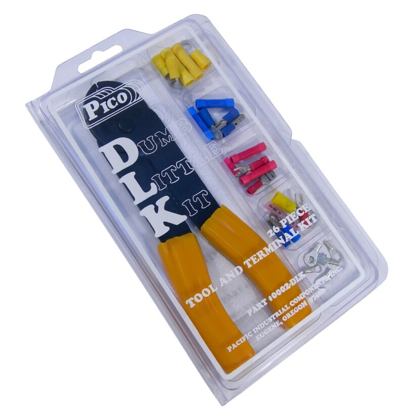 Pico 0002-DLK  26 Piece "Dumb Little Kit" Electrical Terminal Assortment Kit Including Crimping Tool Pico 0002-DLK  26 Piece "Dumb Little Kit" Electrical Terminal Assortment Kit Including Crimping Tool