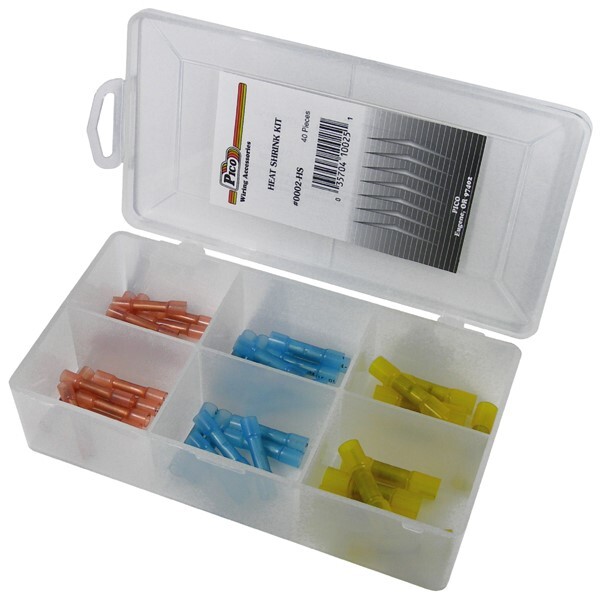 Pico 0002-HS  40 Piece Heat Shrink Butt Connector Assortment Kit in Plastic Kit Box