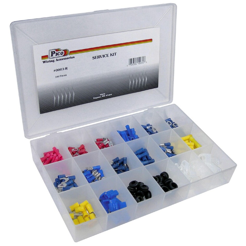 Pico 0003-R 249 Piece Electrical Installation Service / Repair Assortment Kit in Plastic Kit Box Pico 0003-R 249 Piece Electrical Installation Service / Repair Assortment Kit in Plastic Kit Box
