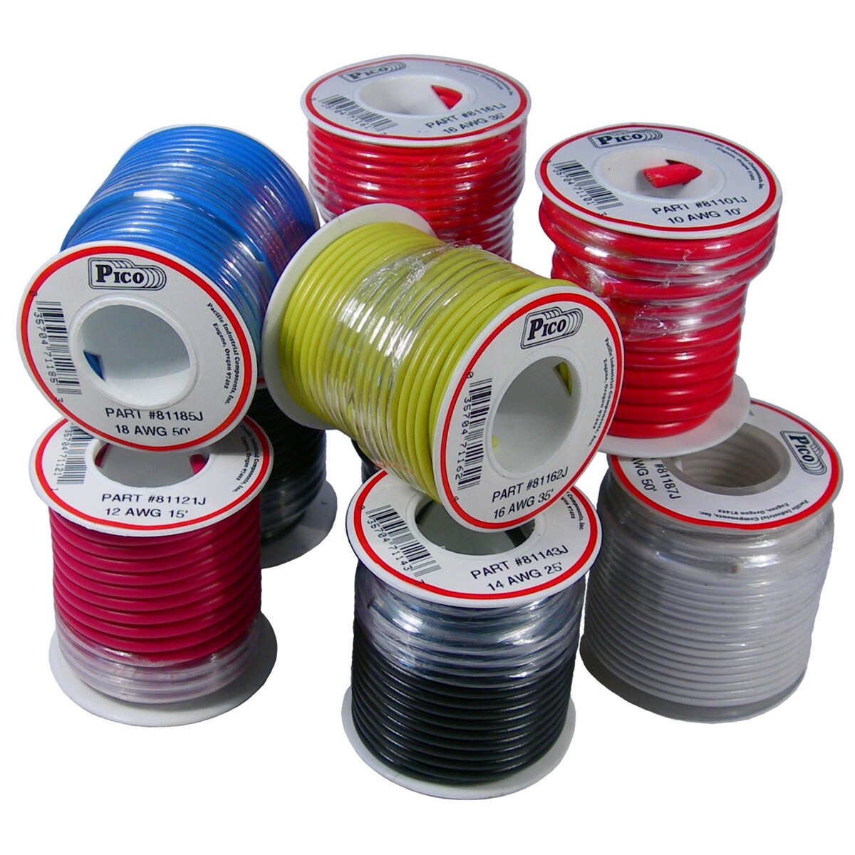 Pico 0006-J-10  10 Primary Wire Junior Spool Assortment 10-18 AWG Assorted Colors