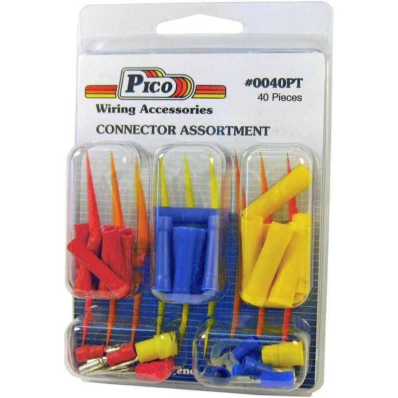Pico 0040PT  40 Piece Butt Connector and Assorted Terminal Kit (22-16, 16-14 & 12-10 AWG)