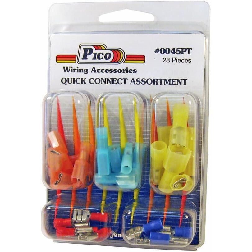 Pico 0045PT 28 Piece Male & Female Assorted Quick Connects Kit (22-16, 16-14 & 12-10 AWG) Pico 0045PT 28 Piece Male & Female Assorted Quick Connects Kit (22-16, 16-14 & 12-10 AWG)