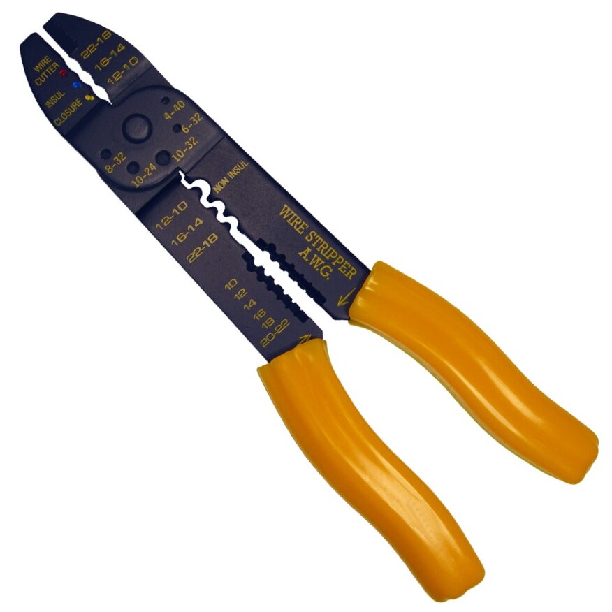 Pico 0350T  Hand Crimping Tool for 22-10 AWG Insulated, Non-Insulated & Ignition Terminals with Cushion Grip and Front Tip Wire Cutter 1 per Bag