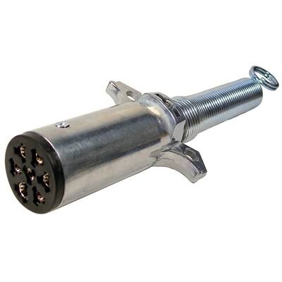 Pico 0708PT  Metal 7-Pole 40 Amp Male Plug Electrical Connector with Cable Guard Spring