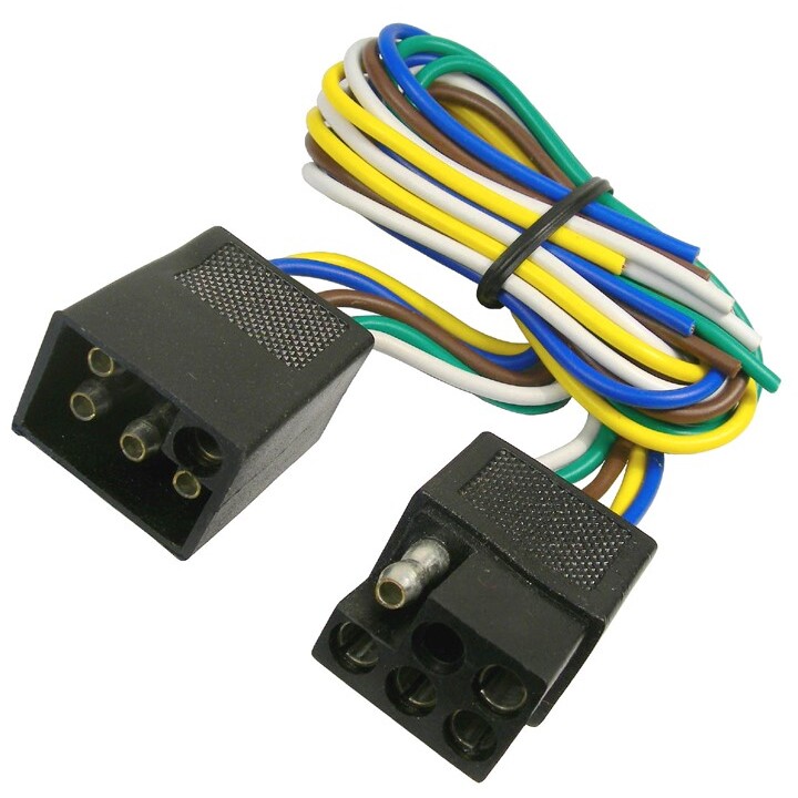 Pico 0716PT  5-Way Shrouded Squared Trailer Electrical Connector 12" Male and Female