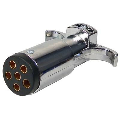 Pico 0727PT  Chrome 6-Pole 35 Amp Male Plug Trailer Electrical Connector