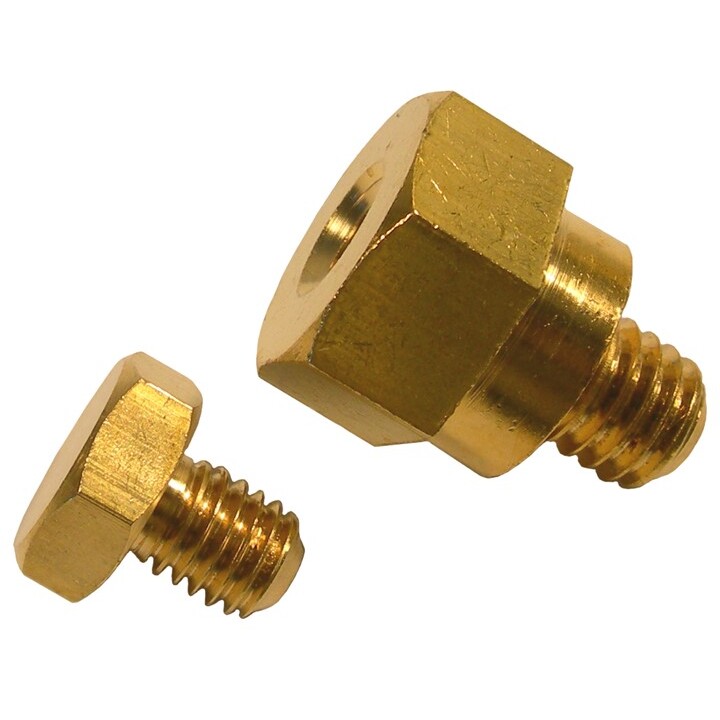 Pico 0854A 3/8" Side Mount Battery Brass Bolt Extender with 5/16" Accessory Bolt 25 per Package Pico 0854A 3/8" Side Mount Battery Brass Bolt Extender with 5/16" Accessory Bolt 25 per Package