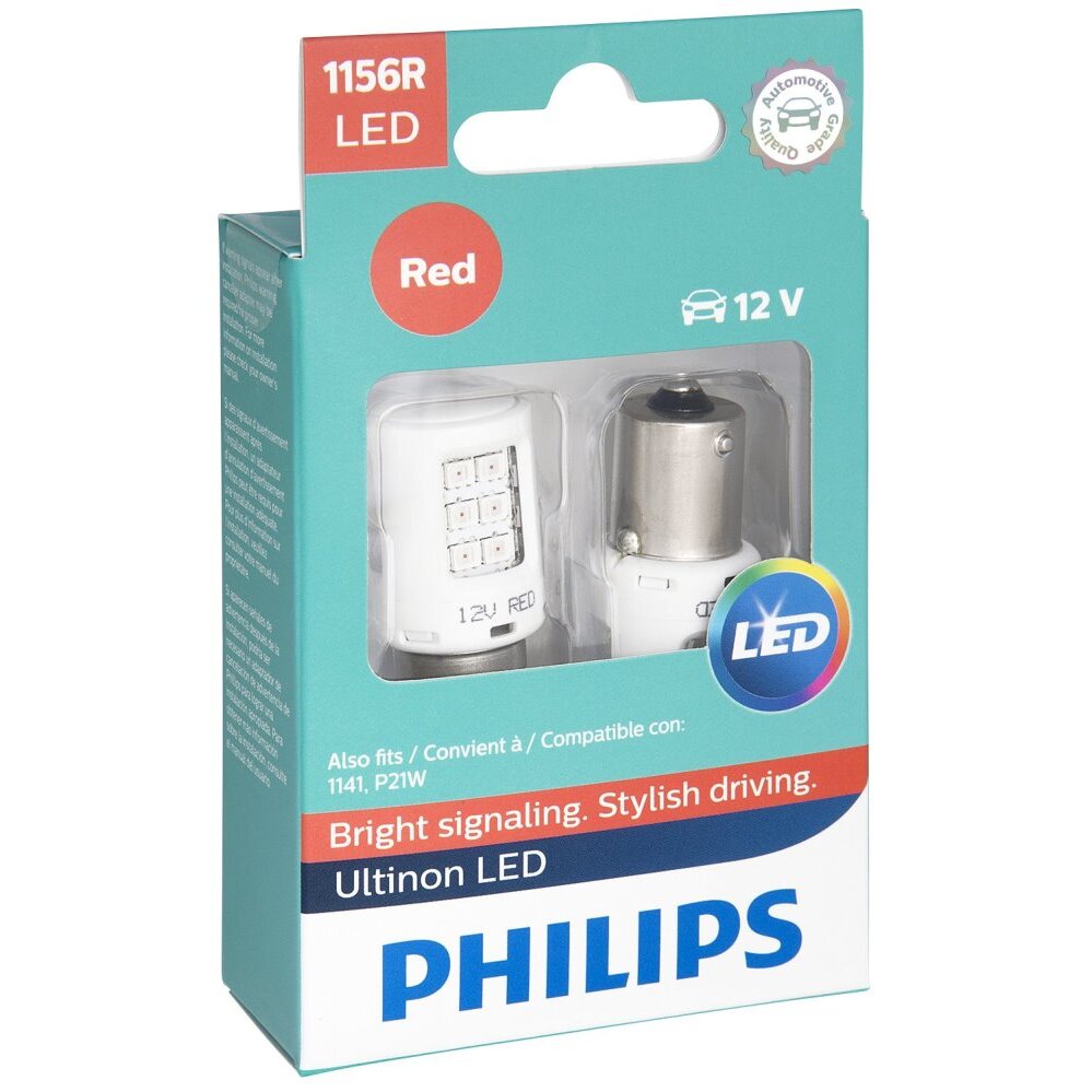 Philips 1156RLED  Ultinon LED - Red - 2 per Package