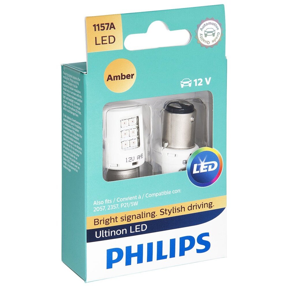 Philips 1157ALED  Ultinon LED - Amber - 2 per Package