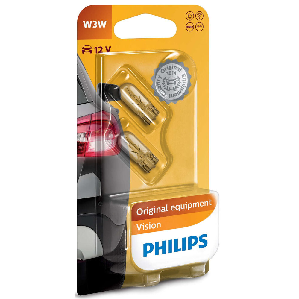 Philips W3W Standard Miniature Bulbs - 2 Bulbs per Package (12256B2) Philips W3W Standard Miniature Bulbs - 2 Bulbs per Package (12256B2)