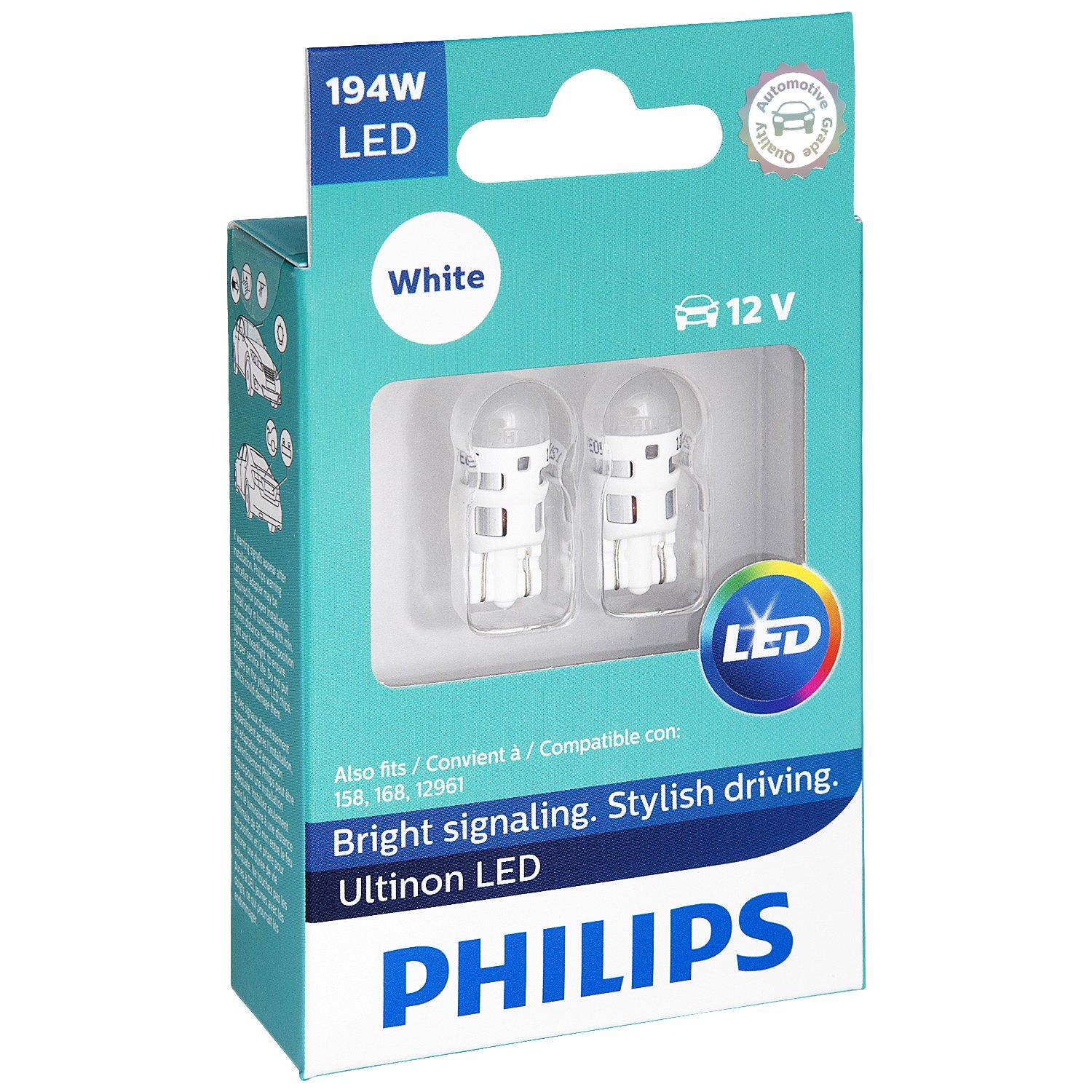 Philips 194WLED  Ultinon LED - White - 2 per Package