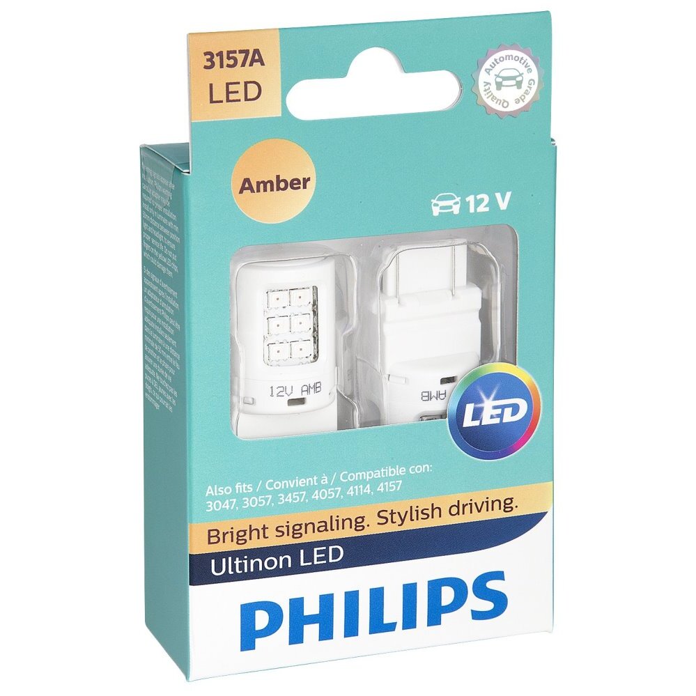Philips 3157ALED  Ultinon LED - Amber - 2 per Package