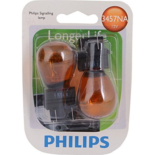 Philips 3457NALL  LongerLife Miniature Bulbs - Natural Amber - 2 Bulbs per Package (3457NALLB2)