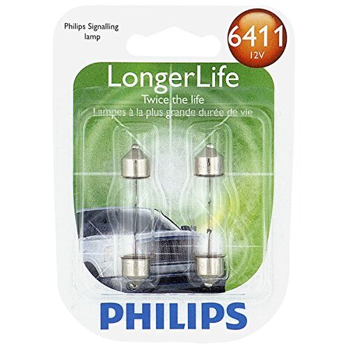 Philips 6411LL  LongerLife Miniature Bulbs - 2 Bulbs per Package (6411LLB2)