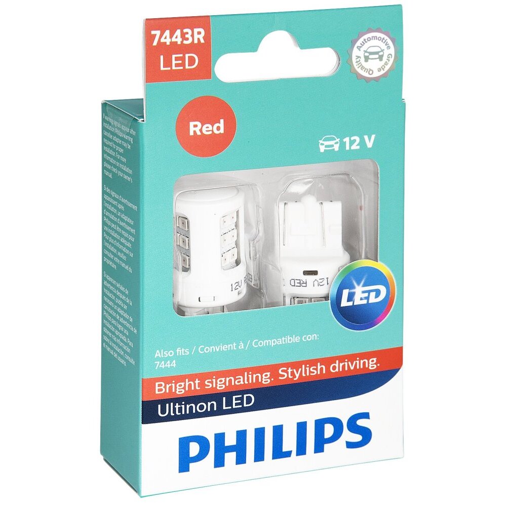 Philips 7443RLED  Ultinon LED - Red - 2 per Package