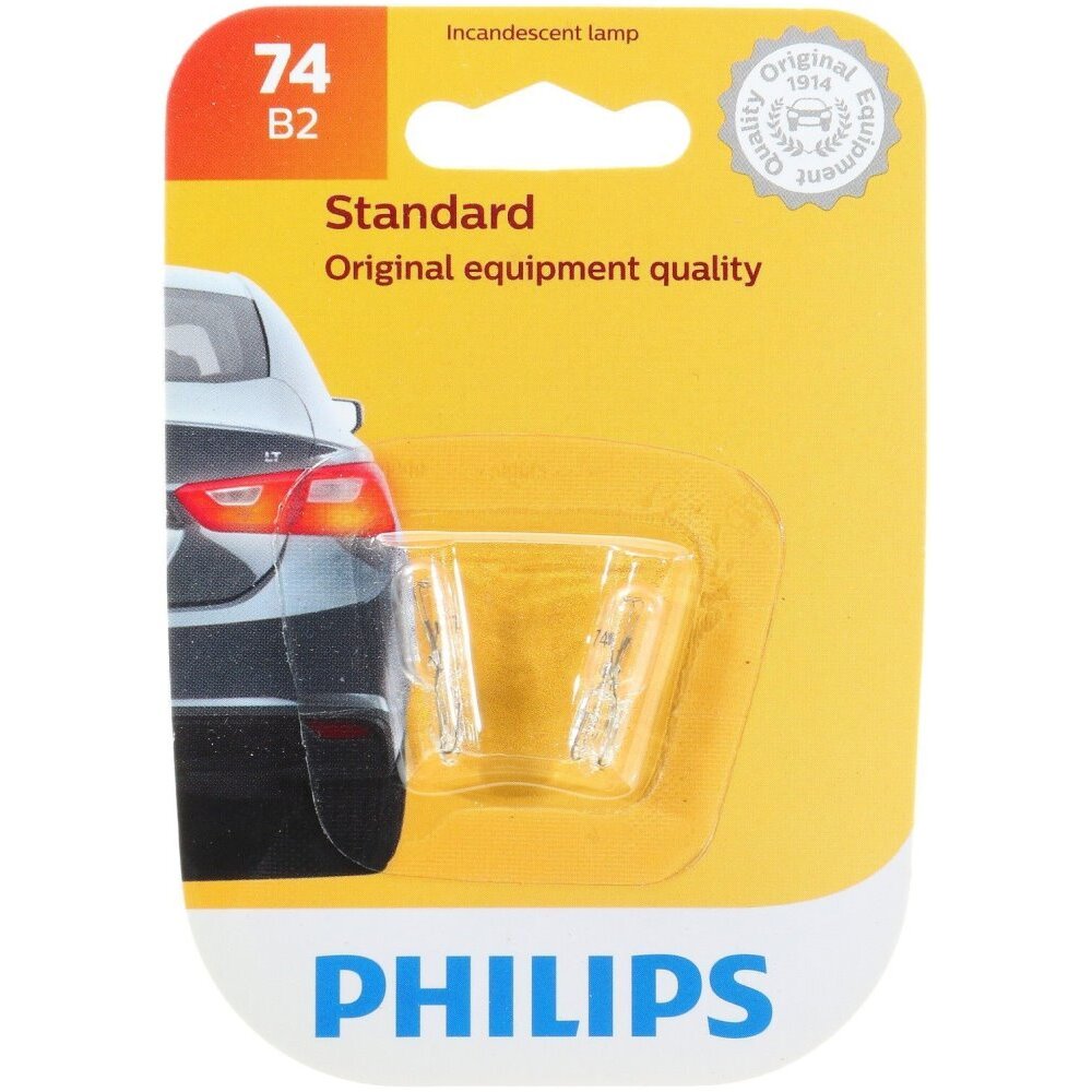 Philips 74  Standard Miniature Bulbs - 2 Bulbs per Package (74B2)