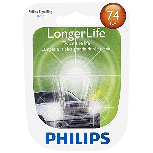 Philips 74LL  LongerLife Miniature Bulbs - 2 Bulbs per Package (74LLB2)