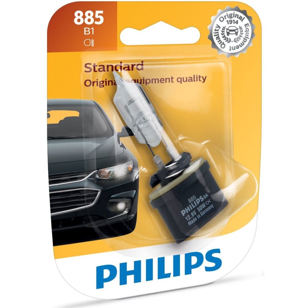 Philips 885  Standard Halogen Replacement Front Fog / Driving Light Bulb - 1 per Package (885B1)