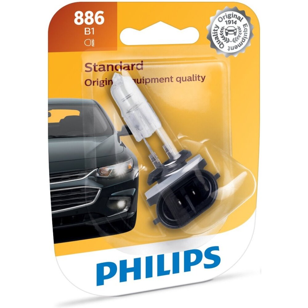 Philips 886  Standard Halogen Replacement Front Fog / Driving Light Bulb - 1 per Package (886B1)