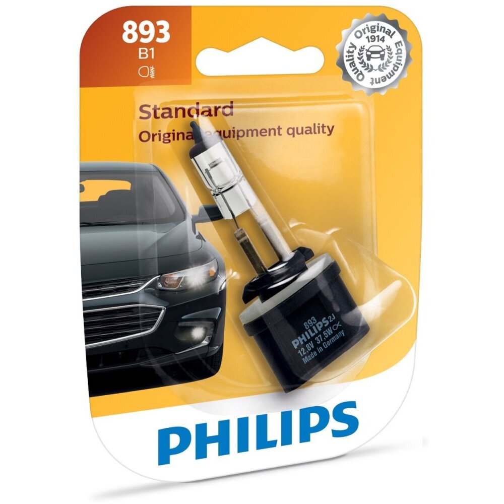 Philips 893  Standard Halogen Replacement Front Fog / Driving Light Bulb - 1 per Package (893B1)