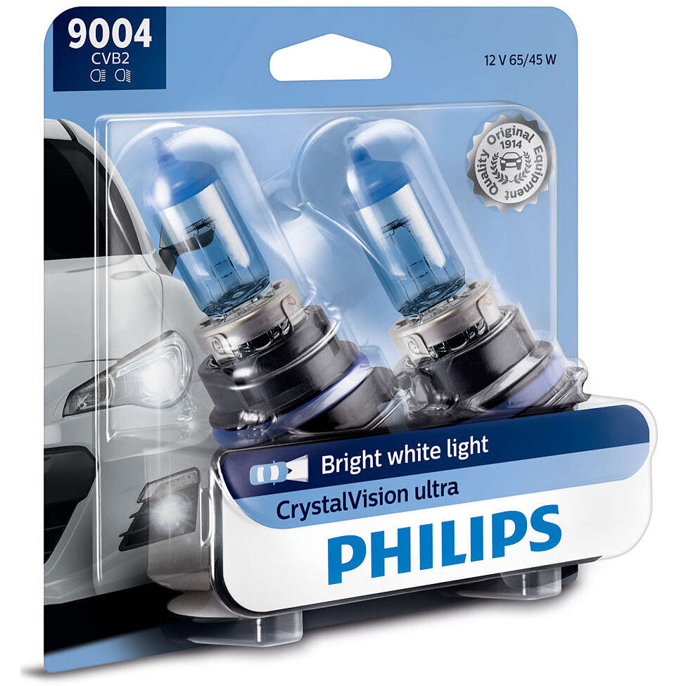 Philips 9004  CrystalVision Ultra Upgrade Headlight Bulbs - 2 per Package (9004CVB2)