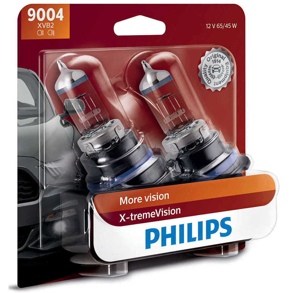 Philips 9004 X-tremeVision Upgrade Headlight Bulbs - 2 per Package (9004XVB2) Philips 9004 X-tremeVision Upgrade Headlight Bulbs - 2 per Package (9004XVB2)