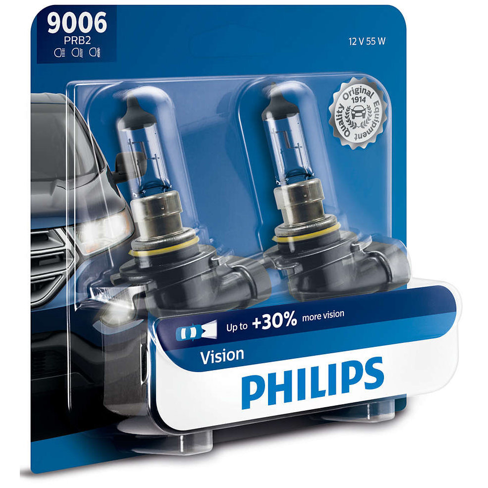 Philips 9006  Vision Upgrade Headlight Bulbs - 2 per Package (9006PRB2)