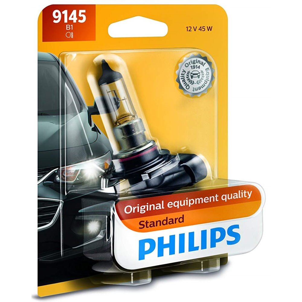 Philips 9145  Standard Halogen Replacement Fog / Driving Light  Bulb - 1 per Package (9145B1)