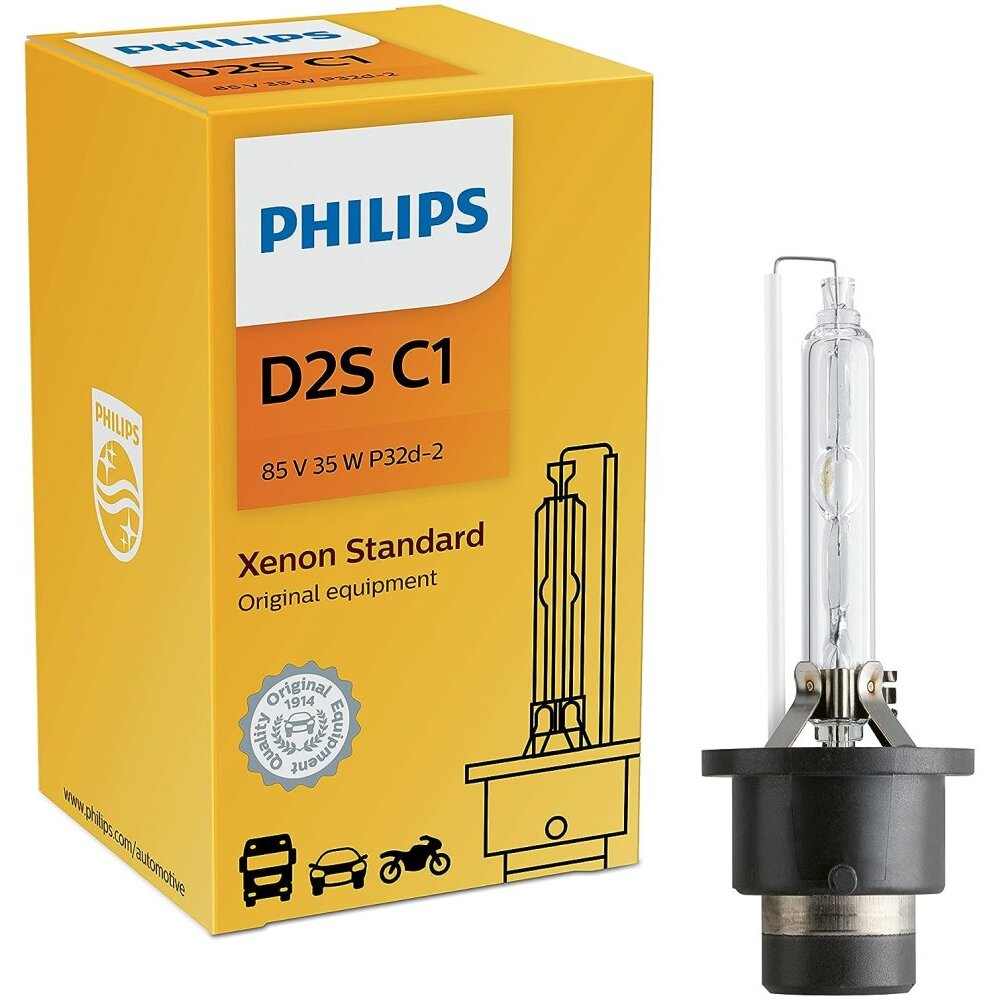 Philips D2S  Standard Xenon HID Headlight Bulb - 1 per Package (D2SC1) (85122C1)