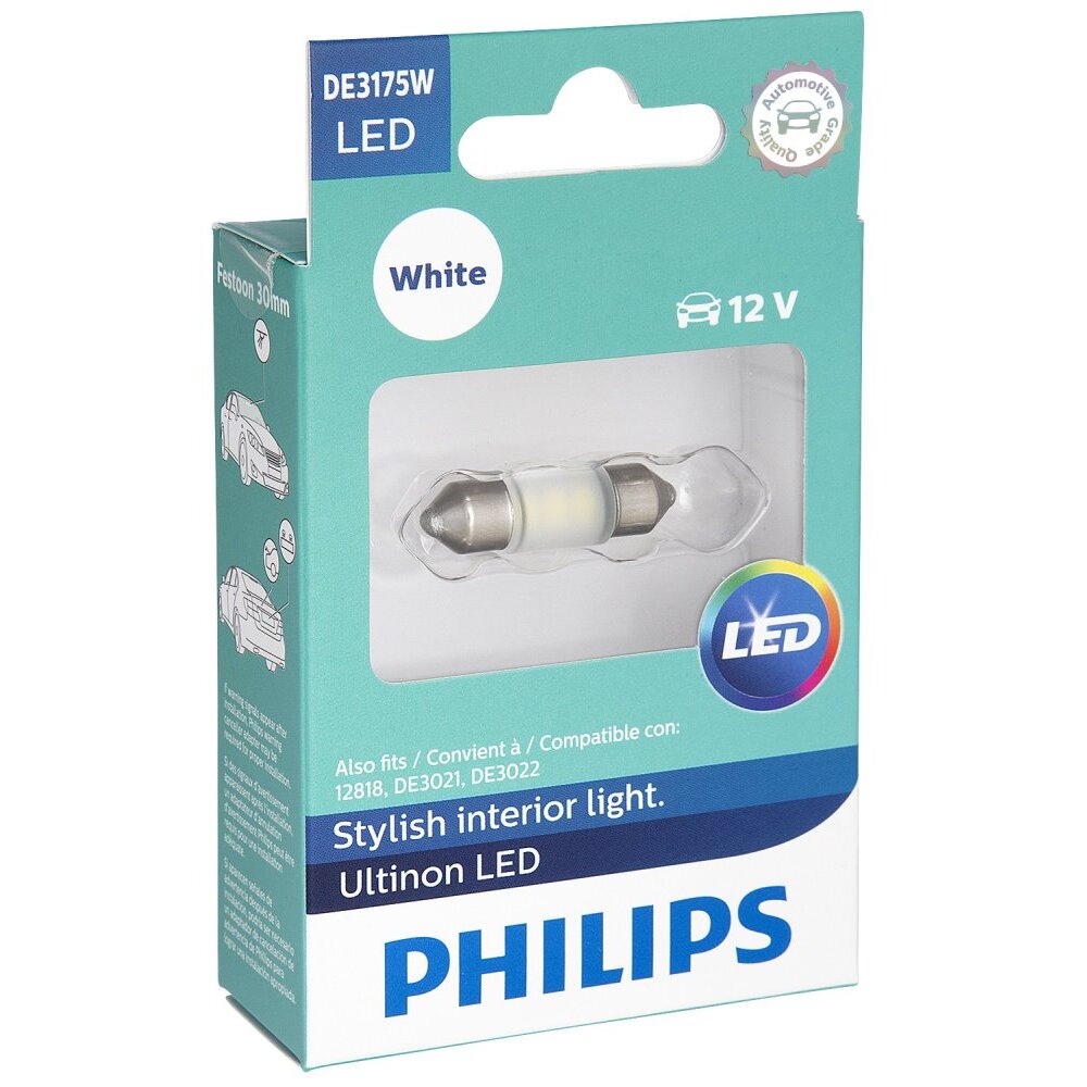 Philips DE3175WLED  Ultinon LED - White - Interior Car Light - 1 per Package