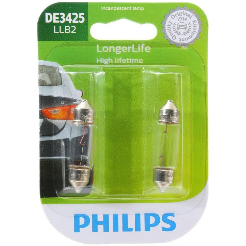 Philips DE3425LL  LongerLife Miniature Bulbs - 2 Bulbs per Package (DE3425LLB2)